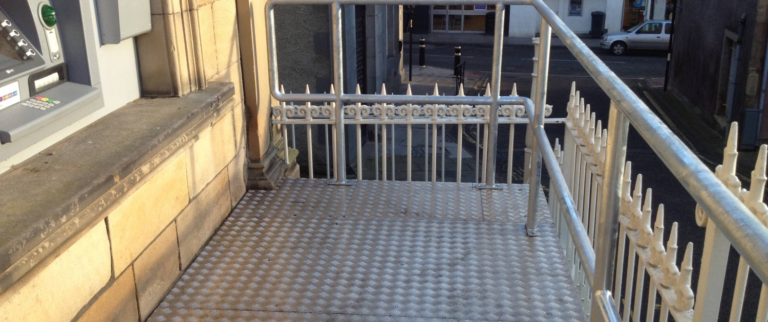 Steel walkway and hand rail
