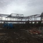 Structural steel frame for a house